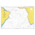 Product image of Admiralty Chart 4022 | South America to Africa, featuring navigational markings, depth soundings, and coastal features, essential for safe marine navigation. It could be displayed as an art piece or used for navigation on a boat or ship.