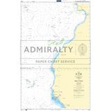 Product image of Admiralty Chart 4104 | Lisboa to Freetown, featuring navigational markings, depth soundings, and coastal features, essential for safe marine navigation. It could be displayed as an art piece or used for navigation on a boat or ship.