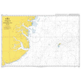 Product image of Admiralty Chart 4113 | Greenland and Norwegian Seas, featuring navigational markings, depth soundings, and coastal features, essential for safe marine navigation. It could be displayed as an art piece or used for navigation on a boat or ship.
