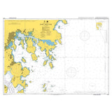 Product image of Admiralty Chart 4126 | Port Shelter, featuring navigational markings, depth soundings, and coastal features, essential for safe marine navigation. It could be displayed as an art piece or used for navigation on a boat or ship.