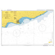 Product image of Admiralty Chart 4156 | Cape St Francis to Great Fish Point, featuring navigational markings, depth soundings, and coastal features, essential for safe marine navigation. It could be displayed as an art piece or used for navigation on a boat or ship.