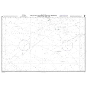 Product image of Admiralty Chart 4206 | Tristan da Cunha Group to Discovery Seamounts and Islas Orcadas Rise, featuring navigational markings, depth soundings, and coastal features, essential for safe marine navigation. It could be displayed as an art piece or used for navigation on a boat or ship.
