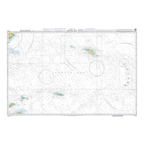 Product image of Admiralty Chart 4213 | Scotia Sea, featuring navigational markings, depth soundings, and coastal features, essential for safe marine navigation. It could be displayed as an art piece or used for navigation on a boat or ship.