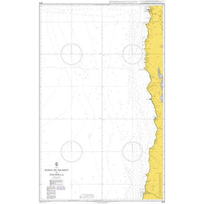 Product image of Admiralty Chart 4219 | Bahia de Iquique to Tocopilla, featuring navigational markings, depth soundings, and coastal features, essential for safe marine navigation. It could be displayed as an art piece or used for navigation on a boat or ship.