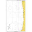 Product image of Admiralty Chart 4220 | Arica to Bahia Mejillones del Sur, featuring navigational markings, depth soundings, and coastal features, essential for safe marine navigation. It could be displayed as an art piece or used for navigation on a boat or ship.