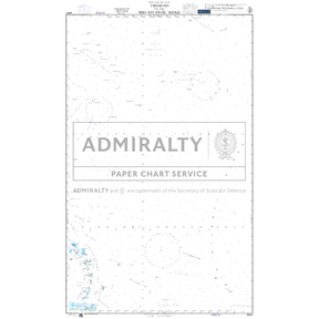 Product image of Admiralty Chart 4407 | Trinidad to the Mid-Atlantic Ridge, featuring navigational markings, depth soundings, and coastal features, essential for safe marine navigation. It could be displayed as an art piece or used for navigation on a boat or ship.