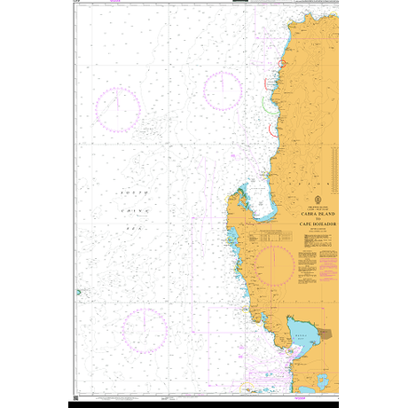 Product image of Admiralty Chart 4411 | Cabra Island to Cape Bojeador, featuring navigational markings, depth soundings, and coastal features, essential for safe marine navigation. It could be displayed as an art piece or used for navigation on a boat or ship.