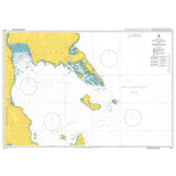 Product image of Admiralty Chart 4476 | Leyte Gulf and Approaches, featuring navigational markings, depth soundings, and coastal features, essential for safe marine navigation. It could be displayed as an art piece or used for navigation on a boat or ship.