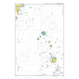 Product image of Admiralty Chart 4482 | Cuyo West Pass, featuring navigational markings, depth soundings, and coastal features, essential for safe marine navigation. It could be displayed as an art piece or used for navigation on a boat or ship.