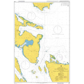 Product image of Admiralty Chart 4486 | Approaches to San Bernardino Strait including Albay Gulf and Lagonoy Gulf, featuring navigational markings, depth soundings, and coastal features, essential for safe marine navigation. It could be displayed as an art piece or used for navigation on a boat or ship.
