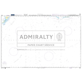 Product image of Admiralty Chart 4522 | Mys Lopatka to the Chinook Trough, featuring navigational markings, depth soundings, and coastal features, essential for safe marine navigation. It could be displayed as an art piece or used for navigation on a boat or ship.
