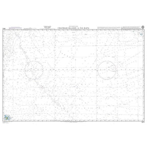 Product image of Admiralty Chart 4613 | Chatham Islands to Ile Rapa, featuring navigational markings, depth soundings, and coastal features, essential for safe marine navigation. It could be displayed as an art piece or used for navigation on a boat or ship.