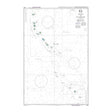 Product image of Admiralty Chart 4625 | Tuvalu to Butaritari, featuring navigational markings, depth soundings, and coastal features, essential for safe marine navigation. It could be displayed as an art piece or used for navigation on a boat or ship.