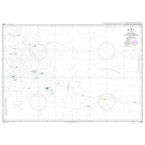 Product image of Admiralty Chart 4655 | Mururoa to Ducie Island, featuring navigational markings, depth soundings, and coastal features, essential for safe marine navigation. It could be displayed as an art piece or used for navigation on a boat or ship.