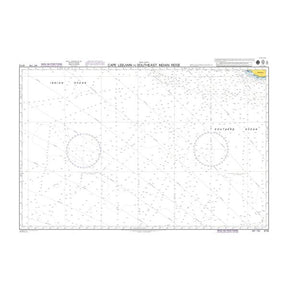 Product image of Admiralty Chart 4710 | Cape Leeuwin to Southeast Indian Ridge, featuring navigational markings, depth soundings, and coastal features, essential for safe marine navigation. It could be displayed as an art piece or used for navigation on a boat or ship.