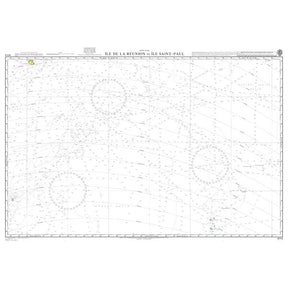 Product image of Admiralty Chart 4713 | Ile de la Reunion to Ile Saint-Paul, featuring navigational markings, depth soundings, and coastal features, essential for safe marine navigation. It could be displayed as an art piece or used for navigation on a boat or ship.