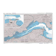 Product image of Admiralty Chart 4769 | Riviere Ristigouche/Restigouche River, featuring navigational markings, depth soundings, and coastal features, essential for safe marine navigation. It could be displayed as an art piece or used for navigation on a boat or ship.