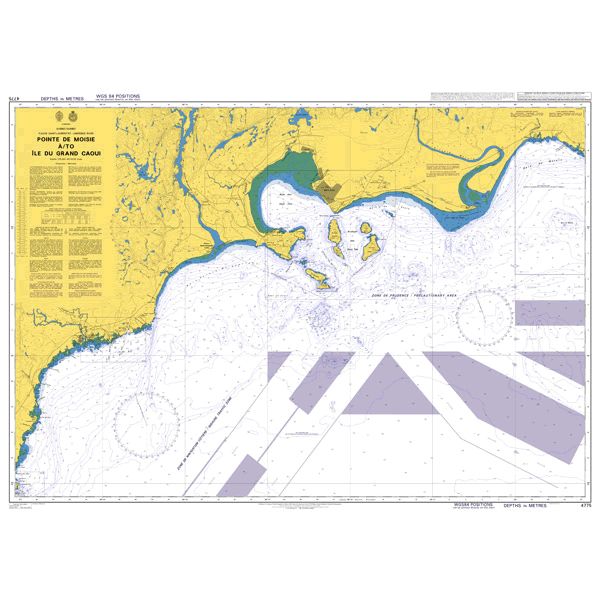 Product image of Admiralty Chart 4775 | Pointe de Moisie a/to Ile du Grand Caoui, featuring navigational markings, depth soundings, and coastal features, essential for safe marine navigation. It could be displayed as an art piece or used for navigation on a boat or ship.