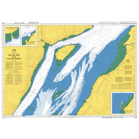 Product image of Admiralty Chart 4784 | Cap aux Oies a/to Sault-au-Cochon, featuring navigational markings, depth soundings, and coastal features, essential for safe marine navigation. It could be displayed as an art piece or used for navigation on a boat or ship.