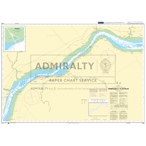 Product image of Admiralty Chart 4788 | Donnacona a/to Batiscan, featuring navigational markings, depth soundings, and coastal features, essential for safe marine navigation. It could be displayed as an art piece or used for navigation on a boat or ship.