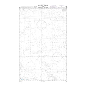 Product image of Admiralty Chart 4805 | Hawaiian Islands to the Aleutian Trench, featuring navigational markings, depth soundings, and coastal features, essential for safe marine navigation. It could be displayed as an art piece or used for navigation on a boat or ship.