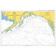 Product image of Admiralty Chart 4810 | Dixon Entrance to Unimak Pass, featuring navigational markings, depth soundings, and coastal features, essential for safe marine navigation. It could be displayed as an art piece or used for navigation on a boat or ship.