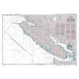 Product image of Admiralty Chart 4922 | Vancouver Island Ile de Vancouver Juan de Fuca Strait to/a Queen Charlotte Sound, featuring navigational markings, depth soundings, and coastal features, essential for safe marine navigation. It could be displayed as an art piece or used for navigation on a boat or ship.