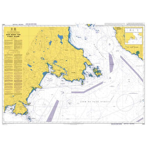 Product image of Admiralty Chart 4953 | Race Rocks to/a D'Arcy Island, featuring navigational markings, depth soundings, and coastal features, essential for safe marine navigation. It could be displayed as an art piece or used for navigation on a boat or ship.