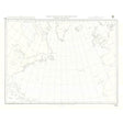 The Admiralty Instructional Chart 5095 for the North Atlantic Ocean is a detailed nautical map that features the coastlines of North America, Europe, and parts of Africa. This official paper chart from Admiralty includes latitude and longitude lines with minimal additional information or markings, ensuring navigation safety in compliance with ADMIRALTY Standard Nautical Charts.