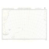A detailed instructional chart titled "Admiralty Instructional Chart 5096 | Southern Atlantic and Southern Oceans" by Admiralty showcasing the South Atlantic and Southern Oceans. The map features intricate grid lines, coastal outlines of adjacent landmasses, and commercial shipping routes. It complies with SOLAS regulations and includes a scale at the bottom.