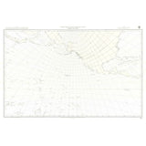 The Admiralty Instructional Chart 5097, North Pacific Ocean from Admiralty, illustrates the coastlines of eastern Asia, Alaska, and the western United States. This nautical chart features commercial shipping routes, maritime navigation paths, compass directions, and latitude and longitude lines in compliance with SOLAS regulations.