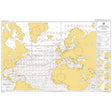 Admiralty Routeing Chart 5124(1): North Atlantic Ocean - January by Admiralty shows continents, coasts, major islands, wind/current patterns, shipping routes, labels, legend, and scale for the North Atlantic.