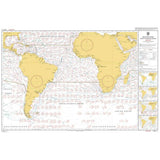 The Admiralty Routeing Chart 5125(1): South Atlantic Ocean - January by Admiralty details ocean currents and navigation info for South America, Africa, and nearby seas, with clear arrows to aid maritime route planning.