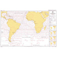 The Admiralty Routeing Chart 5125(3): South Atlantic Ocean - March by Admiralty displays South America, Africa, and surrounding seas, featuring ocean currents and inset maps showing navigation patterns at different latitudes and times.