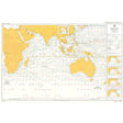 Admiralty Routeing Chart 5126(1): Indian Ocean - January by Admiralty shows prevailing winds, currents, flow-direction arrows, and labeled islands—ideal for ocean passage planning. Features yellow land masses and inset seasonal maps.