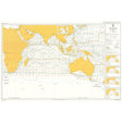Admiralty Routeing Chart 5126(6): Indian Ocean - June shows ocean navigation routes and currents across the Indian and Pacific Oceans, with shaded landmasses and detailed route insets from Admiralty.