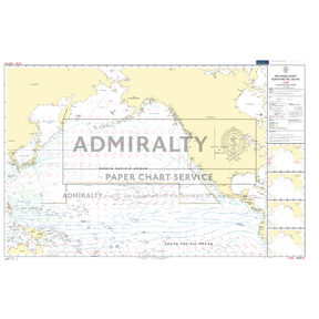 Admiralty Routeing Chart 5127(6): North Pacific Ocean - June shows ocean currents with a legend, continent and island outlines, and notes on the right. An essential Admiralty map for navigation and planning passages across the North Pacific.