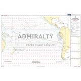 Admiralty Routeing Chart 5128(2): South Pacific Ocean - February by Admiralty displays ocean currents, wind directions, and navigation routes. Features parts of surrounding continents and islands. Labeled as part of the ADMIRALTY PAPER CHART SERVICE.
