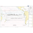 Admiralty Routeing Chart 5128(3): South Pacific Ocean - March displays major ocean passages, wind patterns, currents, coastal outlines, islands, and navigational info with arrows and colored lines. Essential for route planning. Brand: Admiralty.