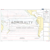 Admiralty Routeing Chart 5128(3): South Pacific Ocean - March displays major ocean passages, wind patterns, currents, coastal outlines, islands, and navigational info with arrows and colored lines. Essential for route planning. Brand: Admiralty.