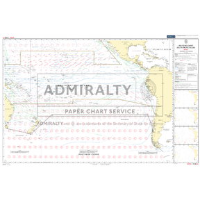 Admiralty Routeing Chart 5128(4): South Pacific Ocean - April provides ocean passages, shipping routes, navigation data, currents, wind directions, coastal outlines, labels, a legend, and route info. Brand: Admiralty.