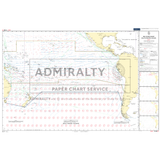 Admiralty Routeing Chart 5128(7): South Pacific Ocean - July by Admiralty displays wind, current patterns, arrows, labels, and map coordinates with marked islands and landmasses—perfect for ocean navigation and shipping route reference.