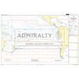 Admiralty Routeing Chart 5128(10): South Pacific Ocean - October shows ocean currents, coastlines, islands, navigation details, and includes Admiralty Routeing Chart insets with a prominent "ADMIRALTY" watermark across the center.