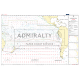 Admiralty Routeing Chart 5128(10): South Pacific Ocean - October shows ocean currents, coastlines, islands, navigation details, and includes Admiralty Routeing Chart insets with a prominent "ADMIRALTY" watermark across the center.