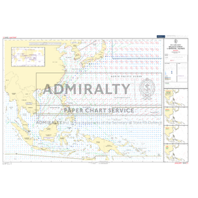 Admiralty Routeing Chart 5141(1): Malacca Strait to Marshall Islands – January shows the North Pacific, including Southeast Asia, the Philippines, and Marshall Islands, with navigational info and "ADMIRALTY PAPER CHART SERVICE" watermark.
