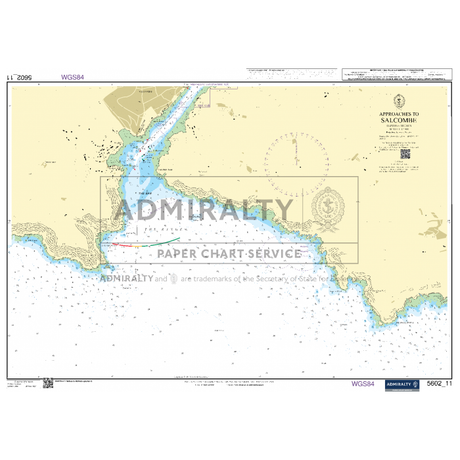 A nautical chart titled "Admiralty Small Craft Charts - 5602 - Falmouth to Teignmouth" by Admiralty, part of their Admiralty charts collection. It shows detailed coastal features, water depths, navigational aids, and landmarks around the Falmouth to Teignmouth area, tailored for precise coastal navigation.