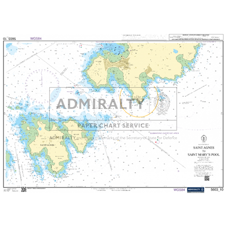 The "Admiralty Small Craft Charts - 5603 - Falmouth to Hartland Point" by Admiralty details Saint Agnes and Saint Mary's Pool, making it ideal for coastal navigation. It includes comprehensive features such as shorelines, water depths, navigational aids, and landmarks that provide essential guidance for maritime experts in these areas. Coordinates are clearly marked.