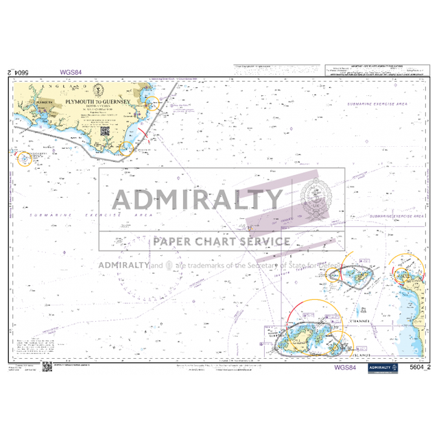 The Admiralty Small Craft Chart 5604_2: Plymouth to Guernsey offers detailed views of navigational markers, depth contours, and shipping routes around the areas from Plymouth to Guernsey. Insets provide additional coastal details. This product, crafted by Admiralty and under the UK Hydrographic Office, serves as a superior navigation aid.