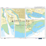 The Admiralty Small Craft Charts - 5605 - Channel - Chichester to Oostende is a detailed nautical chart featuring the harbors of Littlehampton, Newhaven, and Folkestone, along with Brighton Marina. It includes navigational aids, depth soundings, and coastline features. Each chart comes complete with labels and an Admiralty watermark to enhance coastal navigation for maritime safety.