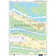 The Admiralty Small Craft Chart 5610_4: River Clyde by Admiralty provides a detailed nautical view of the river, showcasing Erskine Bank, Pillar Bank, and Dumbarton Castle. It includes essential information like water depths, land areas, and navigation aids with a north-up orientation to ensure precise and current navigation.